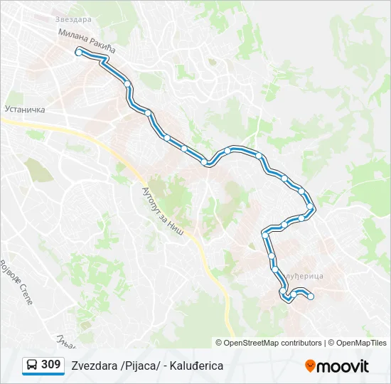 309 Bus Line Map