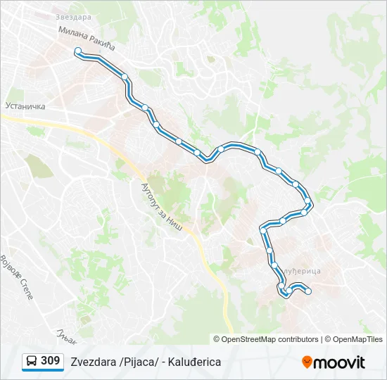 309 Bus Line Map