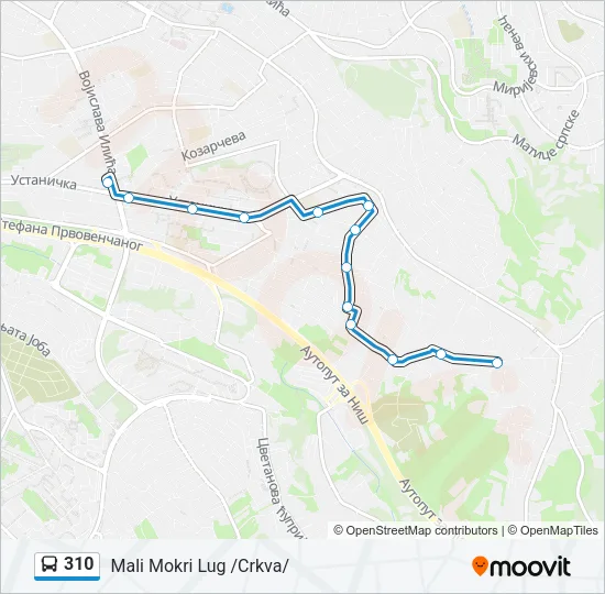 310 Bus Line Map