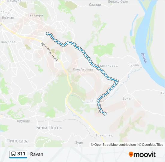 311 Bus Line Map