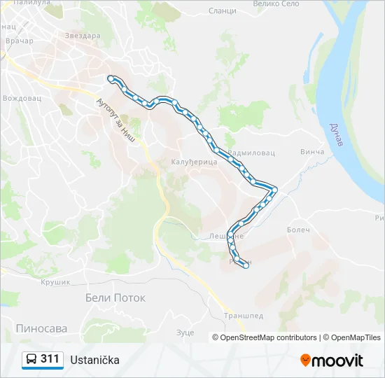 311 Bus Line Map
