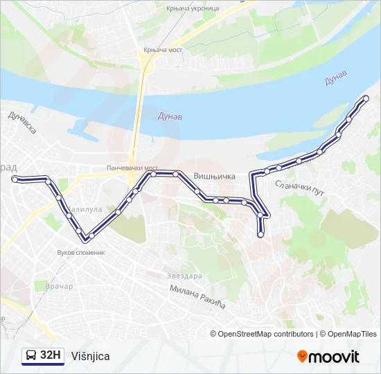 32Н Bus Line Map