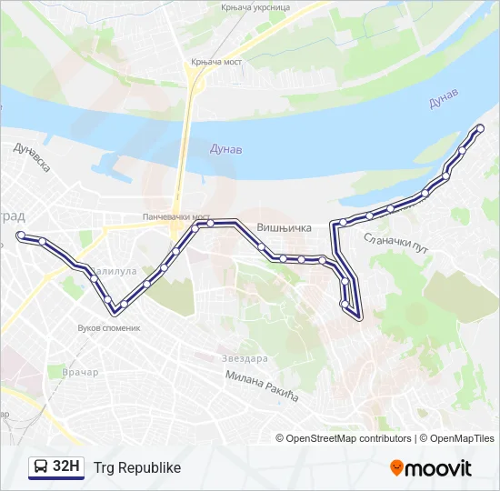 32Н Bus Line Map