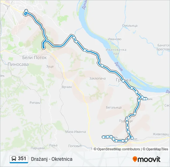 351 Bus Line Map