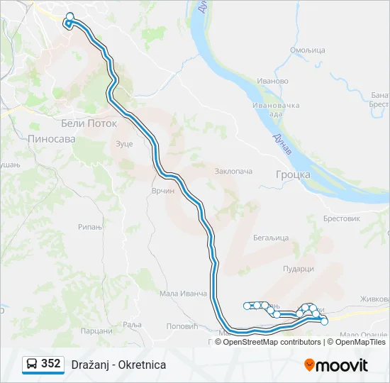 352 Bus Line Map