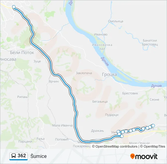 362 Bus Line Map