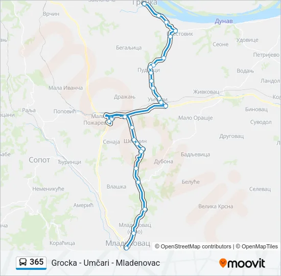 365 Bus Line Map