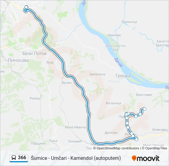 366 Bus Line Map