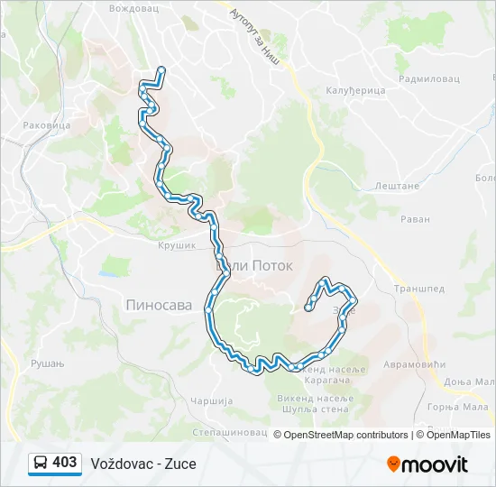 403 Bus Line Map