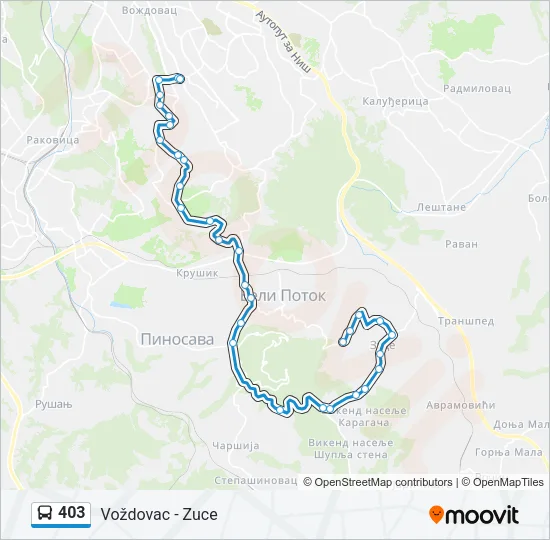403 Bus Line Map