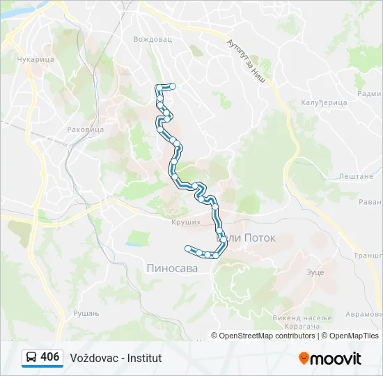 406 Bus Line Map