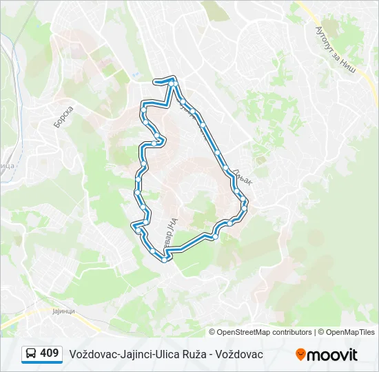 409 Bus Line Map