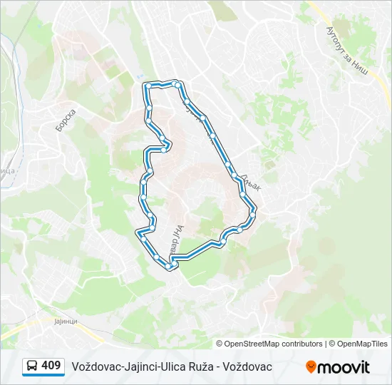 409 Bus Line Map