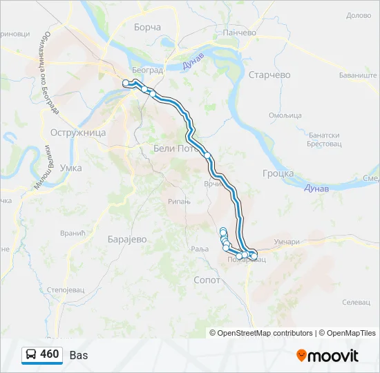460 Bus Line Map