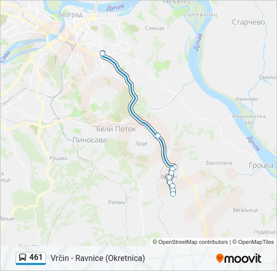 461 Bus Line Map
