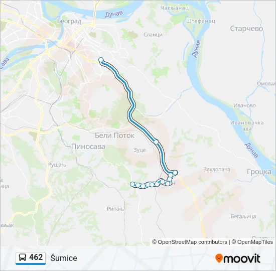 462 Bus Line Map