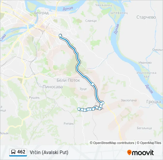 462 Bus Line Map