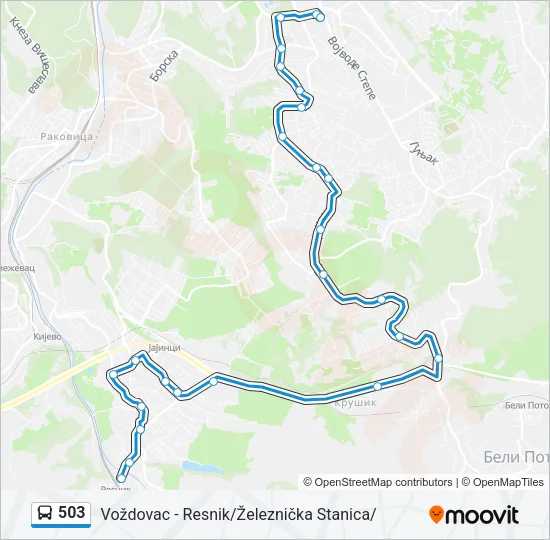 503 Bus Line Map