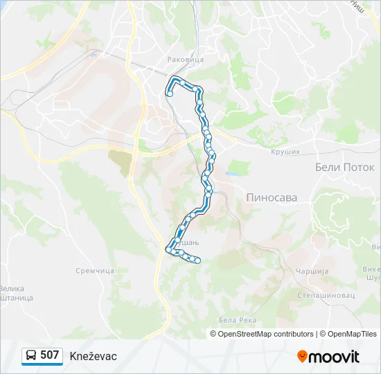 507 Bus Line Map