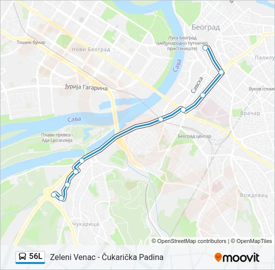 56L Bus Line Map
