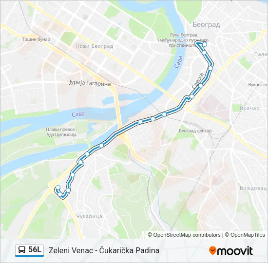 56L Bus Line Map