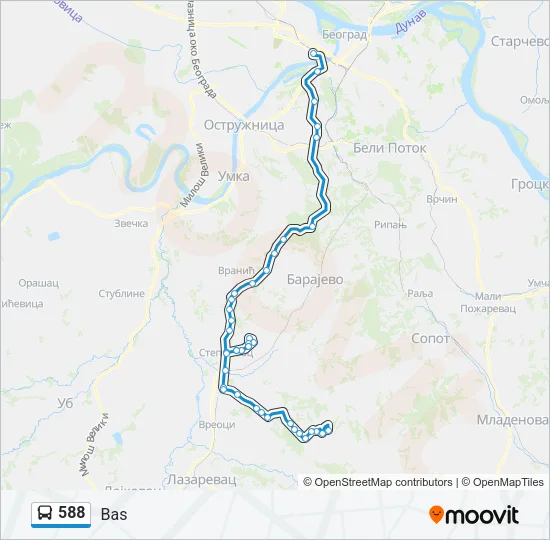588 Bus Line Map