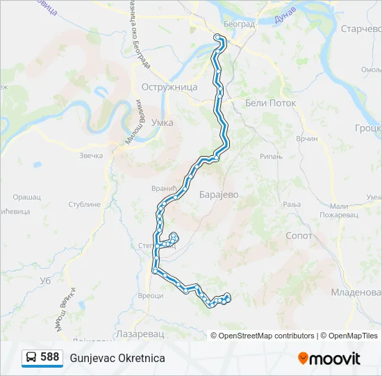 588 Bus Line Map