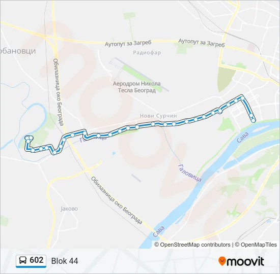 602 Bus Line Map