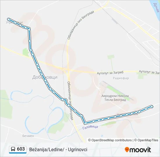 603 Bus Line Map