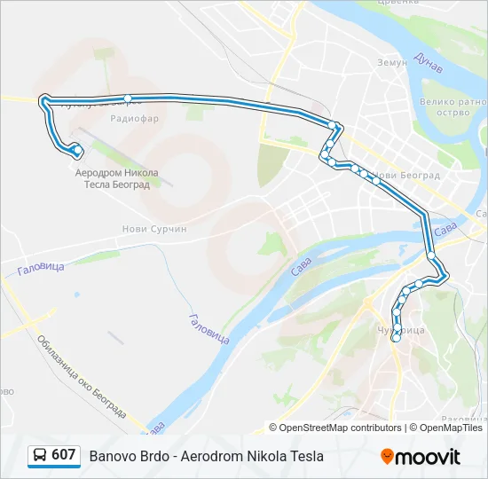607 Bus Line Map