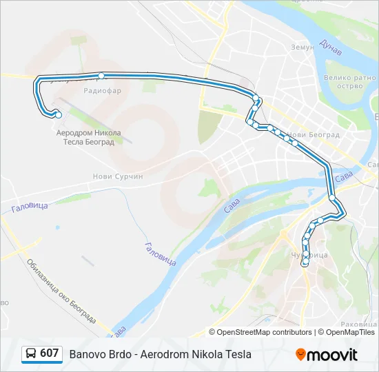 607 Bus Line Map