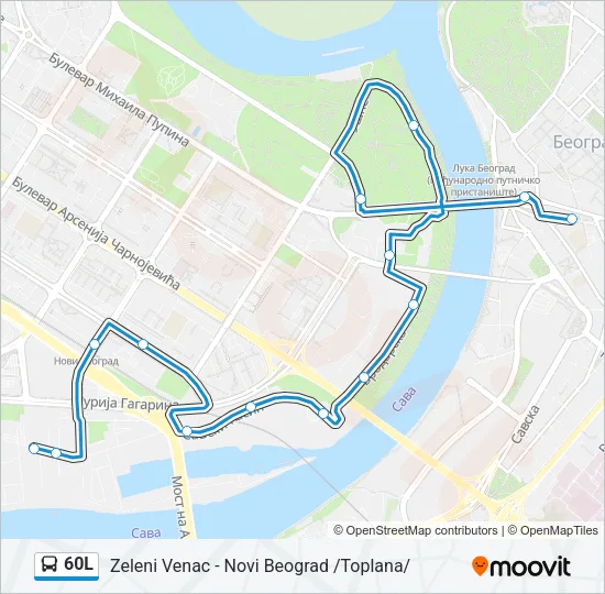 60L Bus Line Map