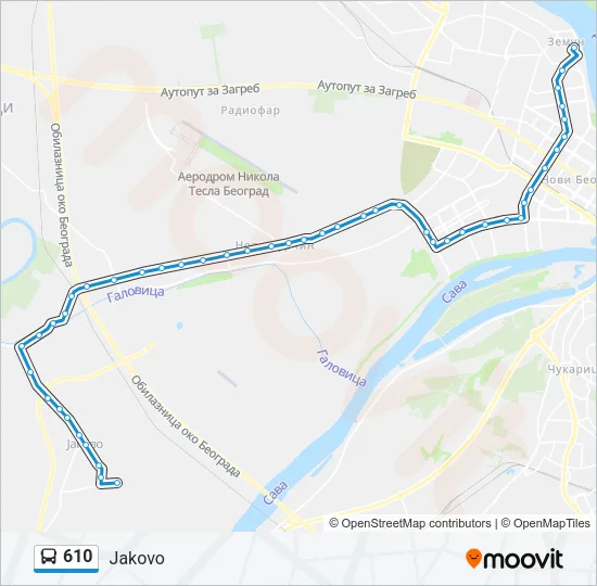 610 Bus Line Map