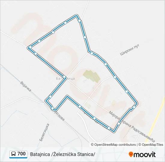 700 Bus Line Map