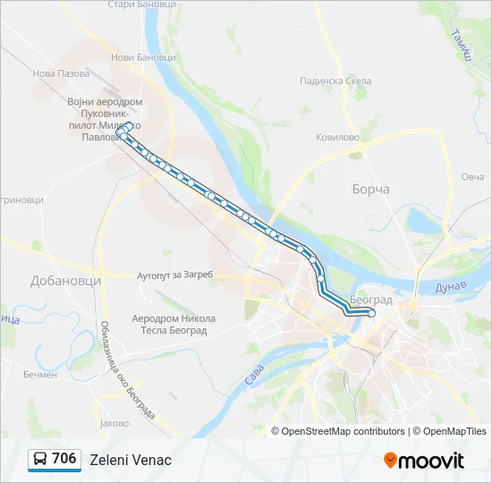 706 Bus Line Map