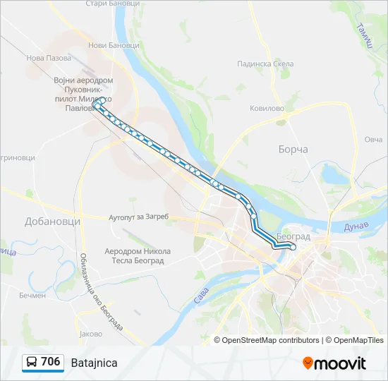 706 Bus Line Map