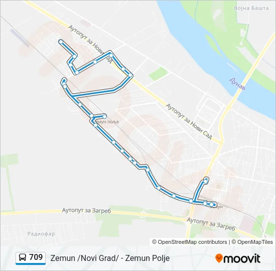 709 Bus Line Map