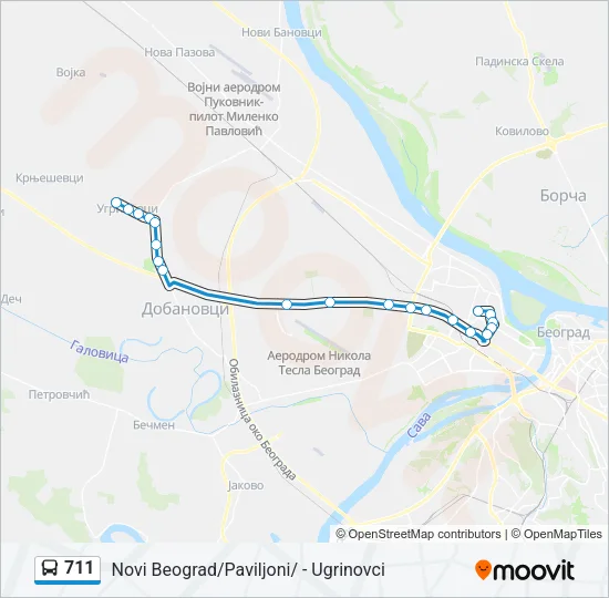 711 Bus Line Map