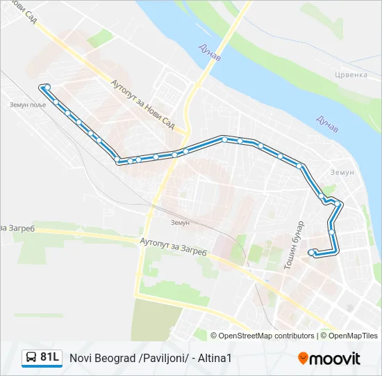 81L Bus Line Map