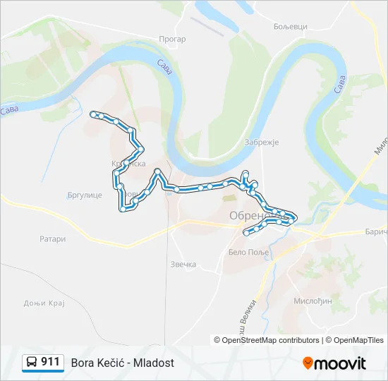 911 Bus Line Map