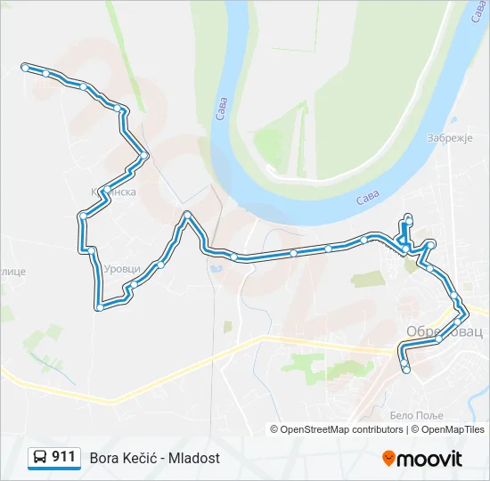 911 Bus Line Map