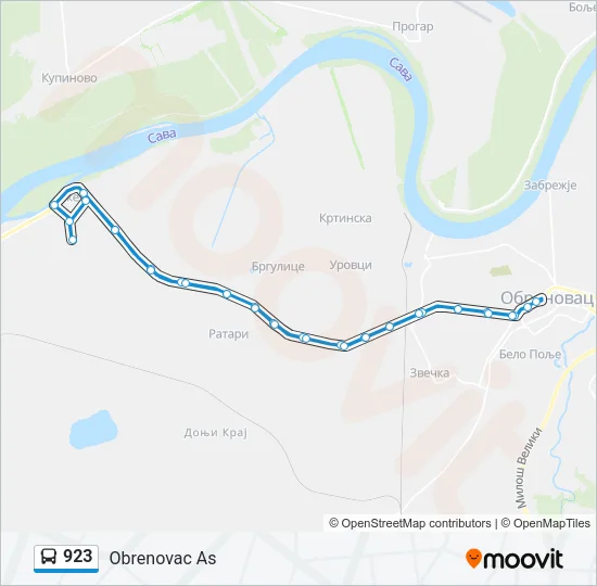 923 Bus Line Map