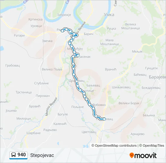 940 Bus Line Map