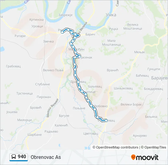 940 Bus Line Map