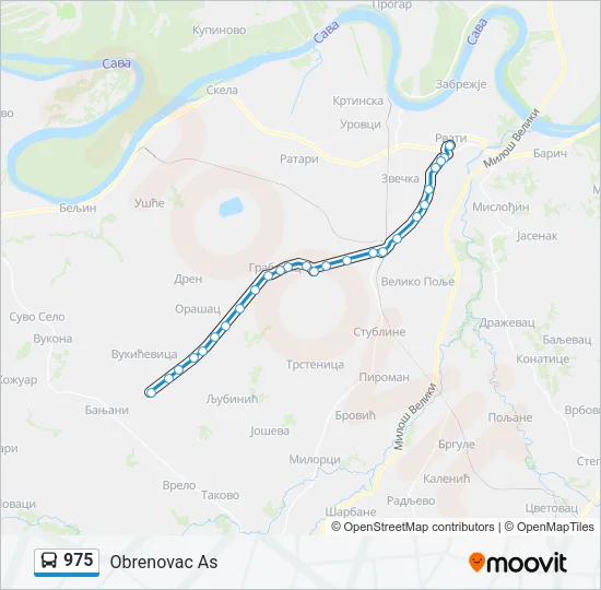 975 Bus Line Map
