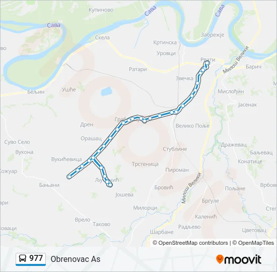 977 Bus Line Map