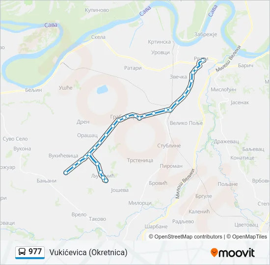 977 Bus Line Map
