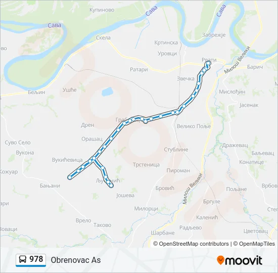 978 Bus Line Map