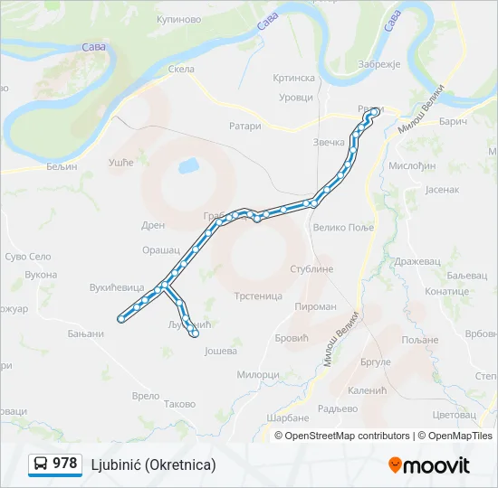 978 Bus Line Map
