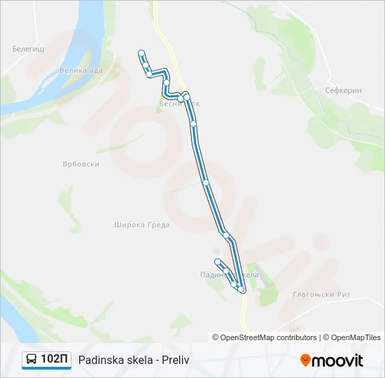 102П Bus Line Map